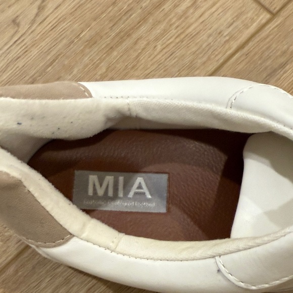 Mia White and Tan Sneakers - Picture 9 of 13